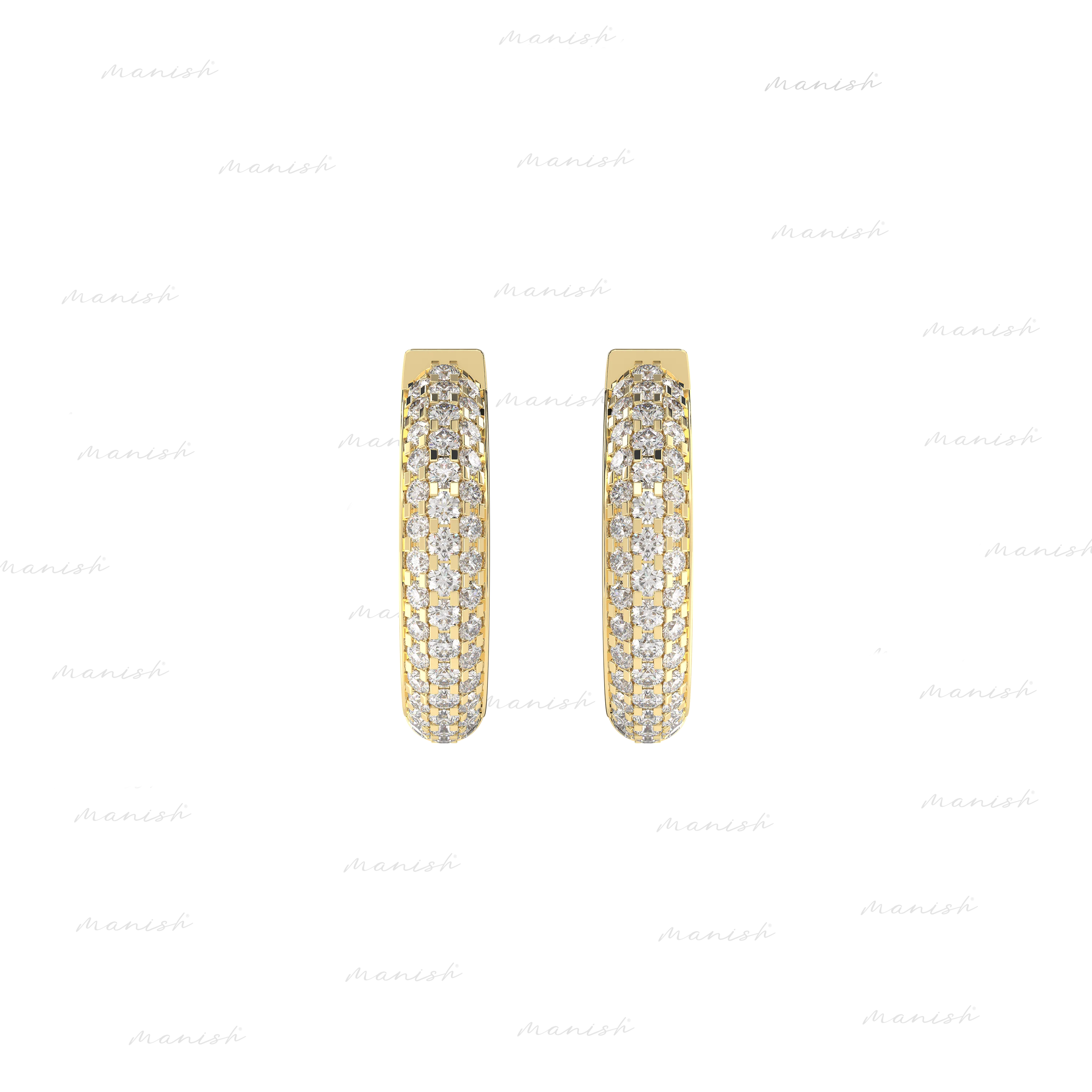 Elena Diamond Hoop Earrings